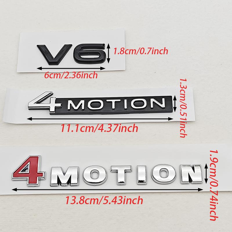 3D ABS Car Letters Logo 4Motion V6 Rear Trunk Badge Emblem Sticker Decals For VW Tayron Golf MK4 5 Tiguan 4MOTION V6 Accessories IF2