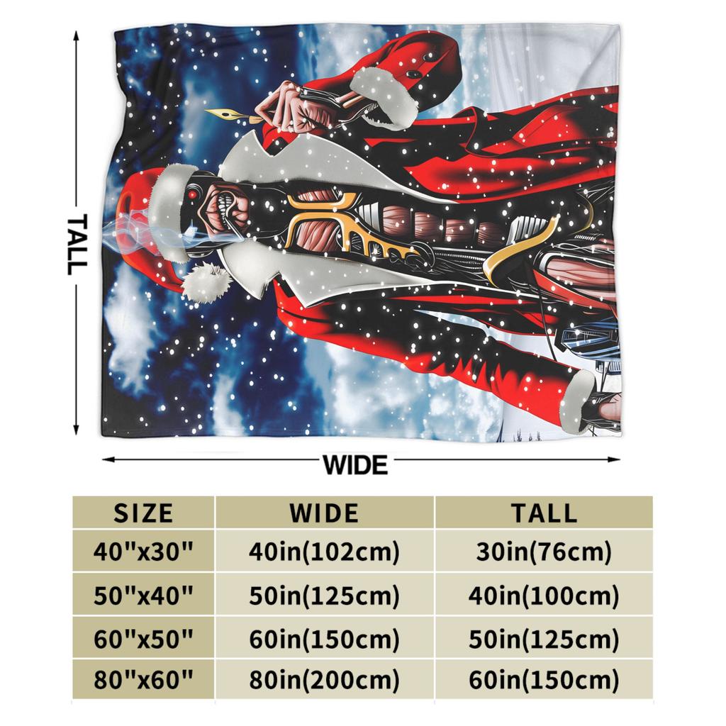Merry Christmas Blanket I-Iron M-Maidens Tour 2025 Super Soft Plush Throw Blanket For Outdoor Flannel Bedspread Bed Cover