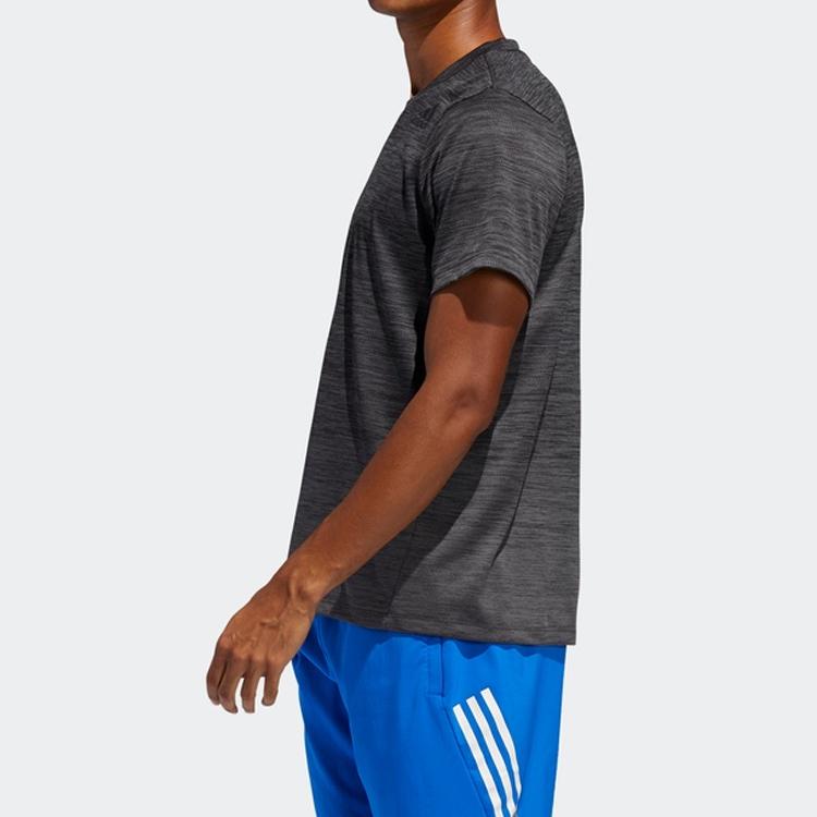 Adidas Футболка для тренировок с градиентом, мужские топы, черные FJ6125