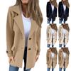 Ladies' Casual Lapel Single Breasted Long Sleeved Jacket Coat