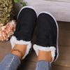Fashion Women Snow Boots Cozy Slip On Plush Canvas Shoes for Women Thermal Thickened Fluff Ankle Boots Women Fashion Outdoor Solid Boots