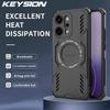 KEYSION Полый чехол для отвода тепла для OPPO Reno 14 Pro 5G Силикон+ПК Магнитное охлаждение Ударопрочная защита для телефона для OPPO Reno14