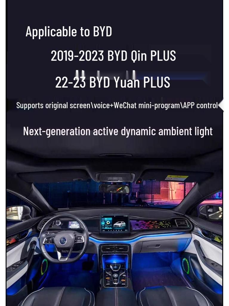 Многоцветная подсветка салона для BYD Qin Plus/Yuan Plus/Qin L