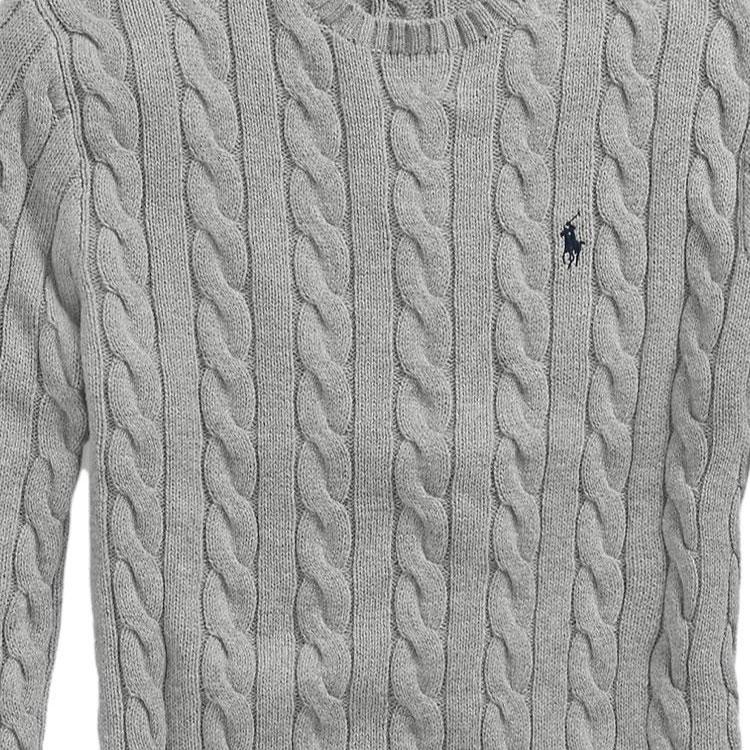 Polo Ralph Lauren Solid Comfortable Cable Knit Sweater Мужской свитер Серый 710775885-013
