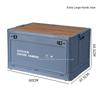 Side Door with Wheels Folding Box Camping Outdoor Wooden Lid Storage Box Clothes and Books Storage Box Trunk Stall Box