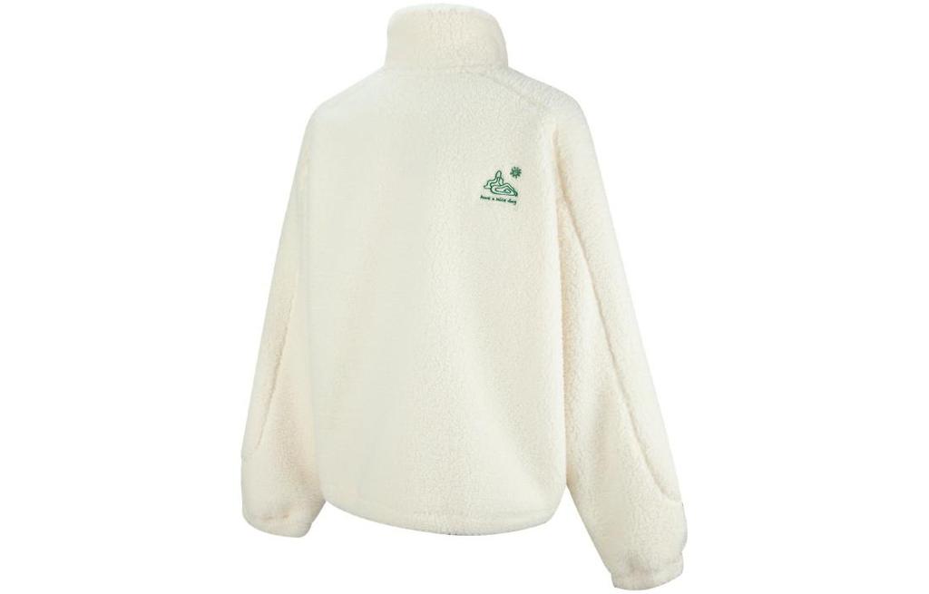 Puma Женские вельветовые куртки чисто-белые с воротником-стойкой утолщенные 539954-65