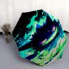 Ghost Pokémon, Dark Energy Themed Automatic Opening and Closing Umbrella, Compact Travel Umbrella, Lightweight and Portable, Suitable for Be