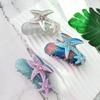 Rhinestone Acetate Hair Claw Korean Style Large Shark Clip Starfish Hair Grab Clip  Daily