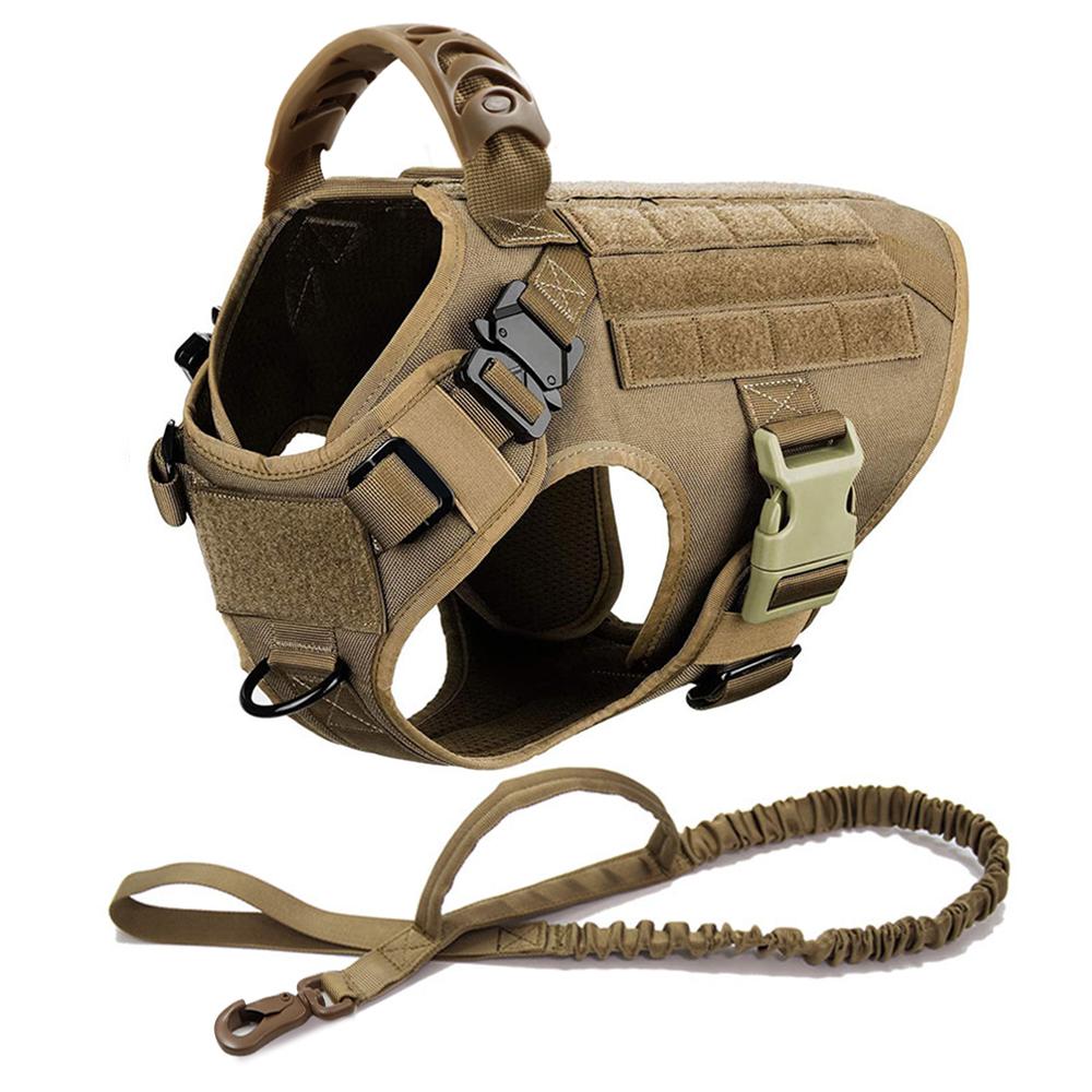 Большой ошейник для собак, поводок, чехлы Molle, питомец, немецкая овчарка, малинуа, тренировочный жилет для прогулок, шлейки для собак средних пород