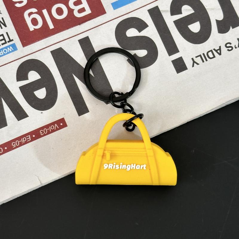 New Soft Pilates Keychain Yoga Core Bed Keychain Silicone Gym Key Chain Motivational Girl Gym Accessories Fitness Gifts