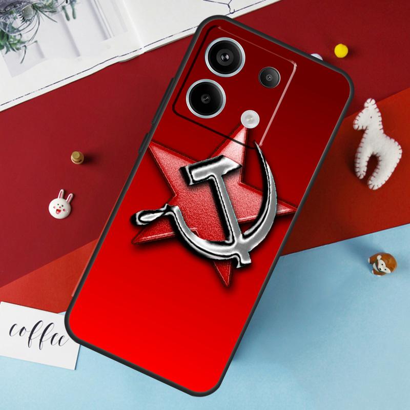 Чехол с флагом СССР для Xiaomi Redmi 13C 12C 10C 9C 10A Redmi Note 11 9 10 12 13 Pro 9S 10S 11S 12S