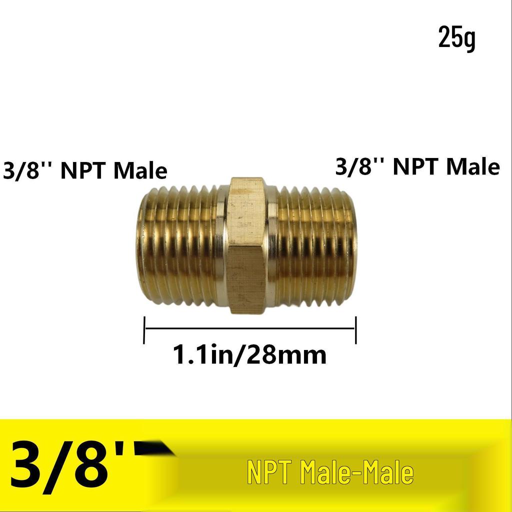 Латунный переходник для трубы, наружная резьба NPT 1/2", шестигранник 1", наружная резьба NPT