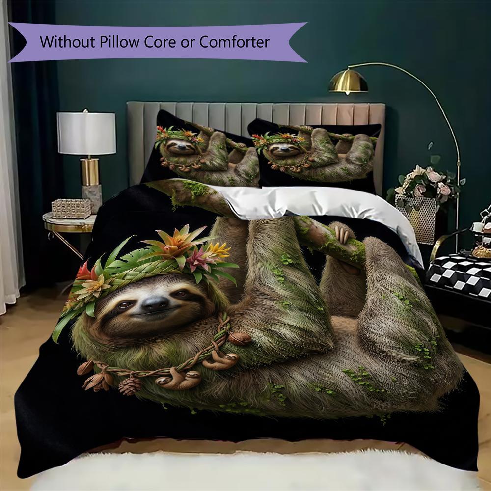 Fantasy Owls Art Pattern Bedding uilt Set uilt Cover Pillowcase Home Decoration Birthday Gift (1 * duvet cover + 2 * pillowcase without core)