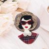 Blucome Модная фигурная брошь, акриловая корсаж для девочек, пальто для девочек, шляпа, сумка, булавки для хиджаба, подарки