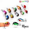 Металлические мини-крючки для ловли гольяна, наживка, 10 шт./упак., 2,8 см, 1,6 г, 10 цветов, зимние крючки для подледной рыбалки, джиг-приманка