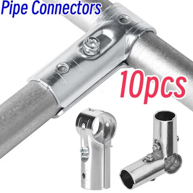 Tube Connector 25mm Structural Pipe Metal Joiner 5pcs 10pcs for Workshop Furniture Home Storage System Easy Setup Durable