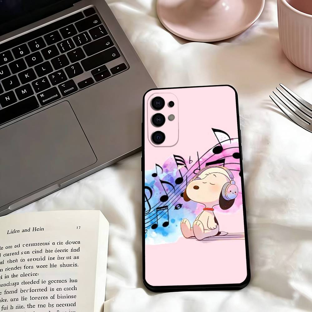 Cute S-Snoopys Phone Case For Samsung S25,S24,S21,S22,S23,S30,Ultra,S20,Plus,Fe,Lite,Note,10,Black Cover