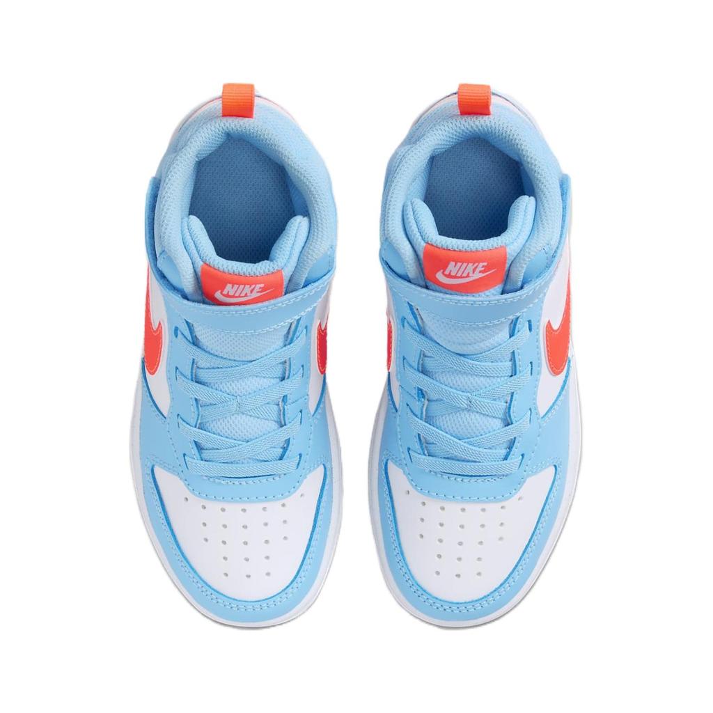 Nike Кроссовки Court Borough Mid 2 PS Аквамариновый Синий Белый Общий Оранжевый HF4792-407