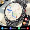 2025 Новый уличный военный умный часы Мужские 1,46" AMOLED Встроенный GPS Компас Высотомер 3ATM Водонепроницаемые Часы BT Вызов Умные Часы