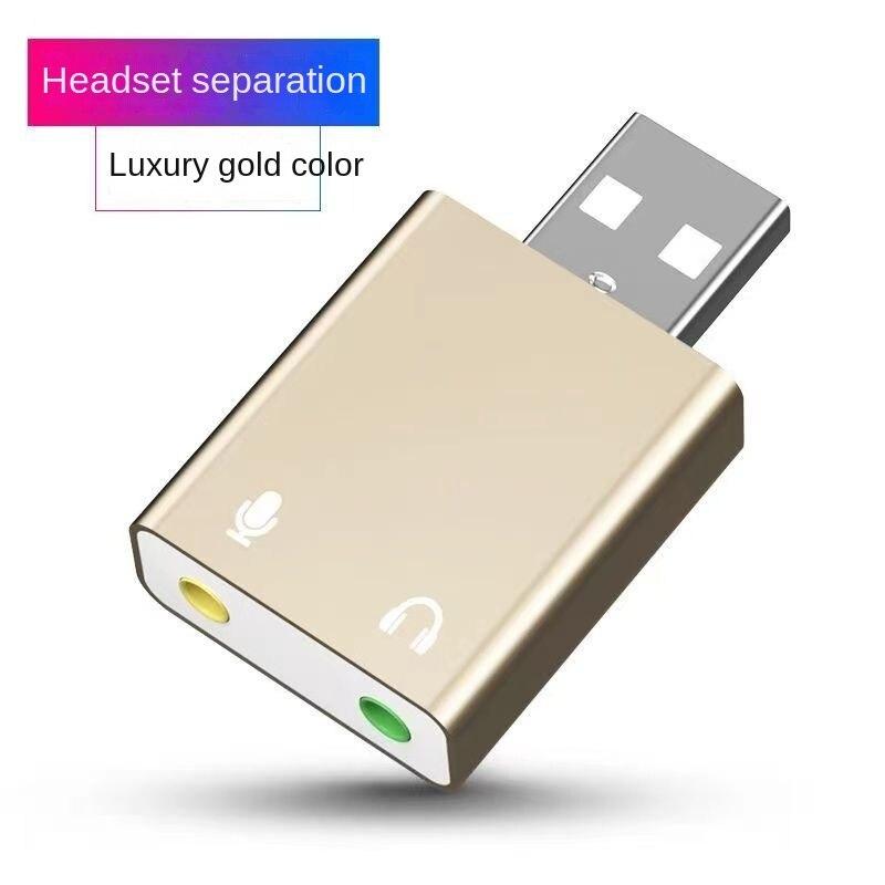 USB-конвертер для наушников без драйверов, компьютерный аудиокабель USB — 3,5 мм, адаптер для микрофона Apple, внешняя звуковая карта