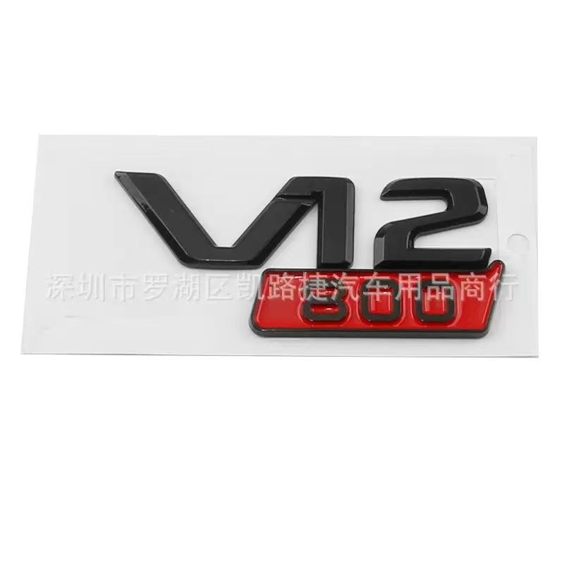 ABS Car Rear Trunk Badge Sticker Body Side Emblem for V12 700 800 850 900 W213 W210 W207 W205 CLK CLA GLC GLS ML