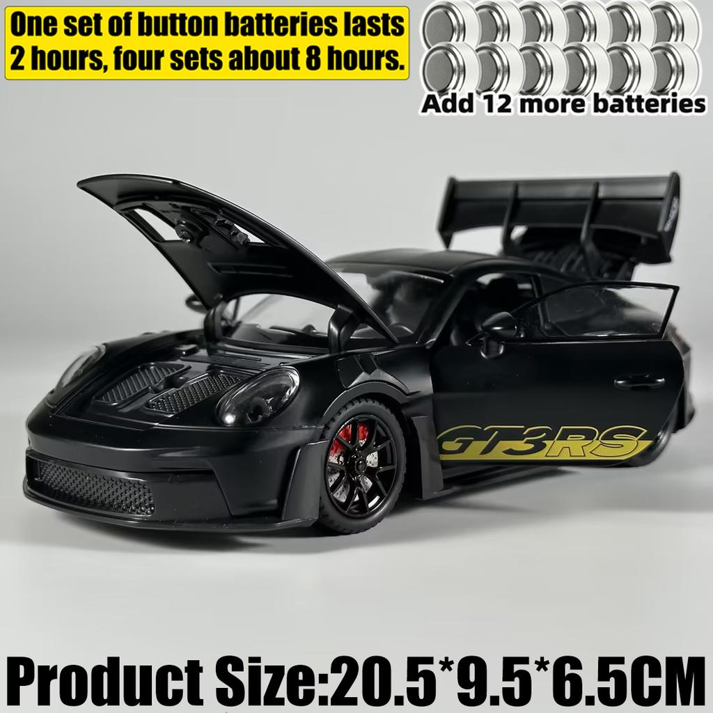 1:24 Porsche 911 GT3 RS 992 Generation GT Sports Car Alloy Metal Diecast Model Car Home Decoration & Computer Desktop Ornaments