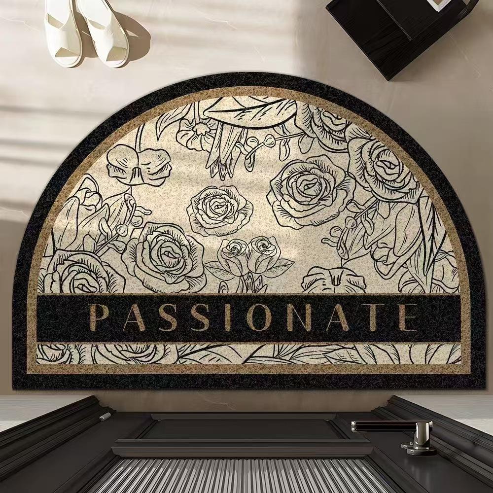 Ковер в американском стиле в стиле ретро, противоскользящий коврик, легкий роскошный полукруглый коврик, устойчивый к грязи, входной коврик