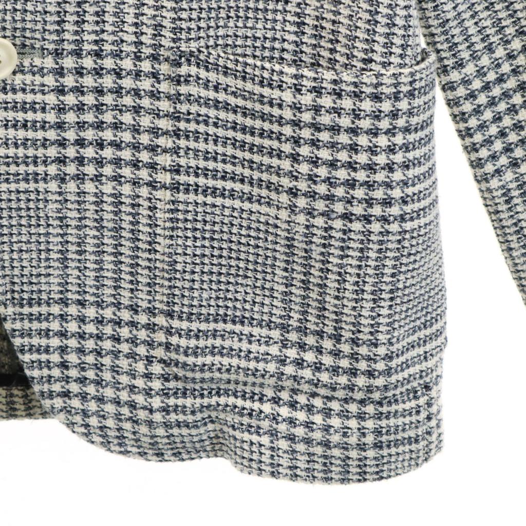 T-JACKET сделано в Италии Клетчатый узор Длинный рукав Легкий твидовый приталенный пиджак Мужской Б/у