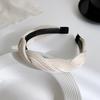 New Simple Wide Side Edge Fabric Hair Band Women Fashion Korean Retro Braided Headband Solid Knot Hoop Girls Hair Accessories