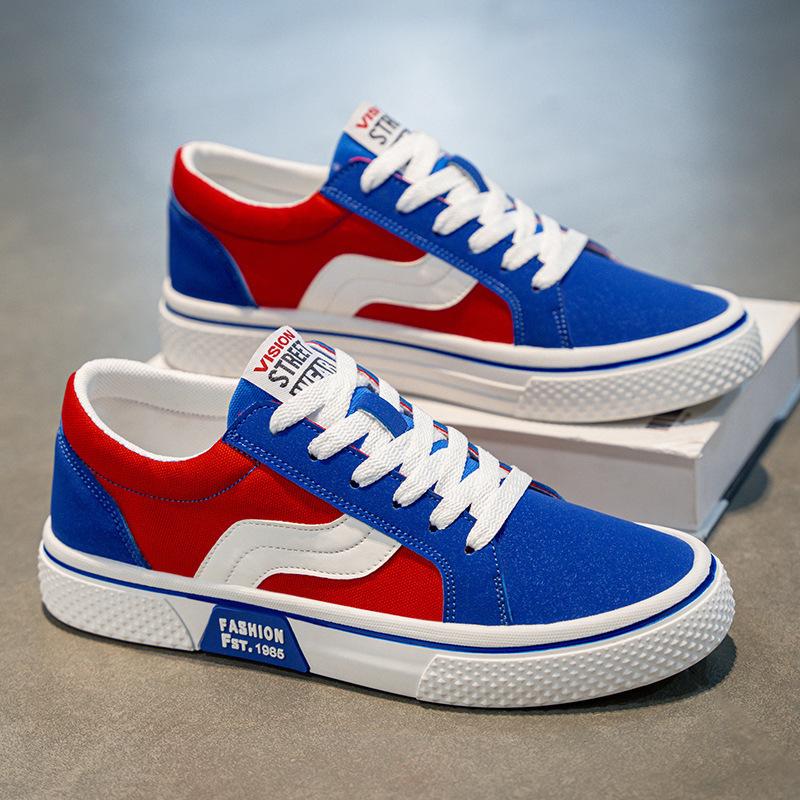 Fashion Men's Spring New Breathable Versatile Soft Soled Casual Sports Shoes Trendy Fashionable Simple Canvas Shoes