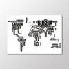 Типографская таблица карты мира