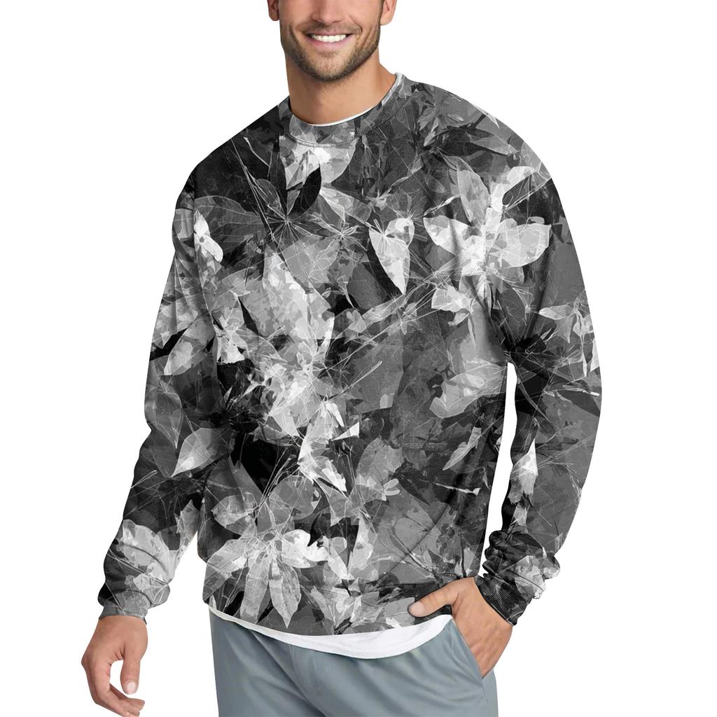 Мужской повседневный модный свитшот с принтом и круглым вырезом