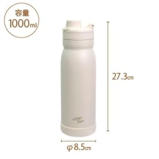 Sabu Tresor Stainless Steel Direct Drinking Bottle 1000ml 418105 White, Capacity 1000ml,