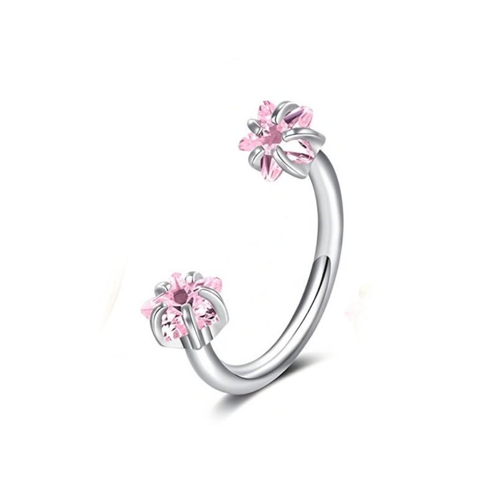 2 PCS Elegant Nose Ring Stainless Steel Daith Piercing Jewelry Cartilage Helix Earrings Daily