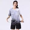 Quick-Dry Badminton Shirt Set Men Women Sportswear With Double Pockets Breathable Athletic Top