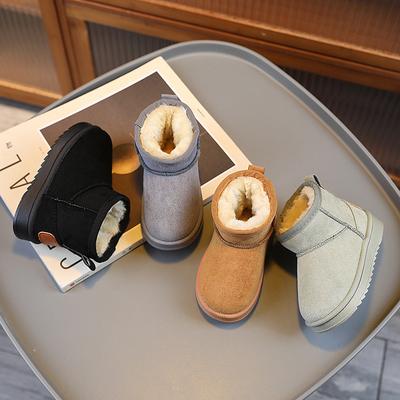 Детские зимние ботинки Winter Plus Velvet Thick Winter Boots Хлопковые ботинки с мягкой подошвой для девочек Хлопковая обувь для мальчиков