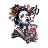 EXCEREY Japanese Geisha Car Sticker Waterproof Car Sticker Scratch Sticker Warning Car Sticker Personalized