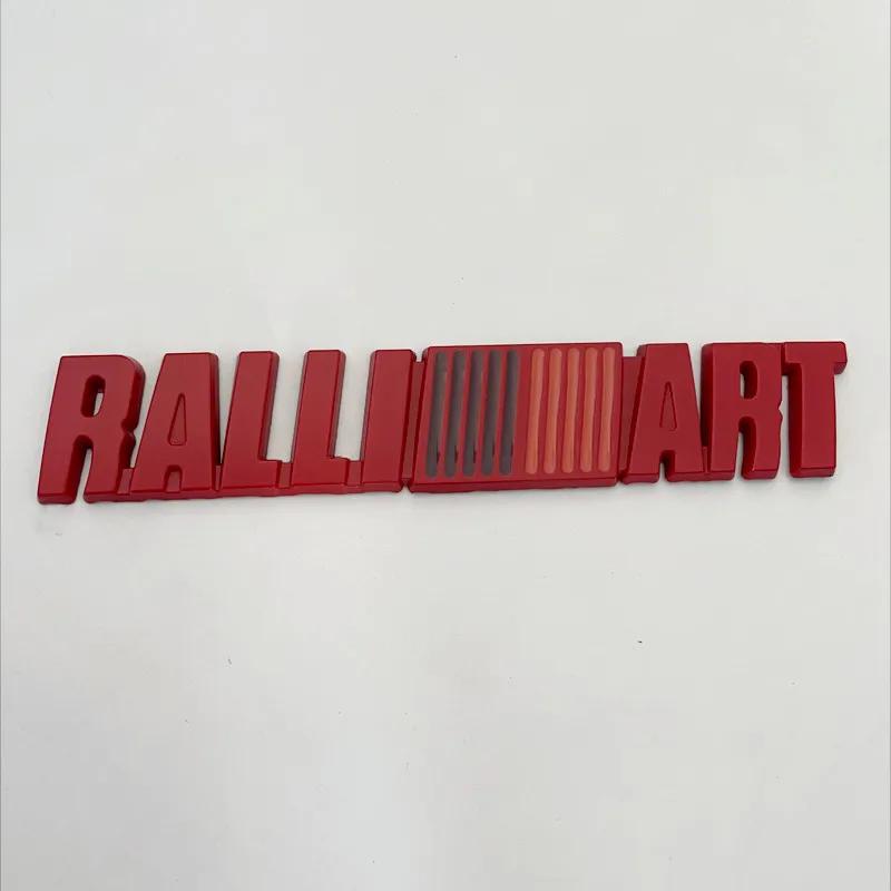 3D Metal Car Styling RalliArt Front Grille Emblem Rear Trunk Badge Sticker For Mitsubishi RalliArt Lancer Ralli Art 9 10 Asx UN1