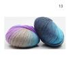 5 Rolls 50g/ball Worsted Section-dyed Rainbow Yarn 100% Pure Wool Yarn for DIY Hand Knitting Crochet Shawl Scarf Thread