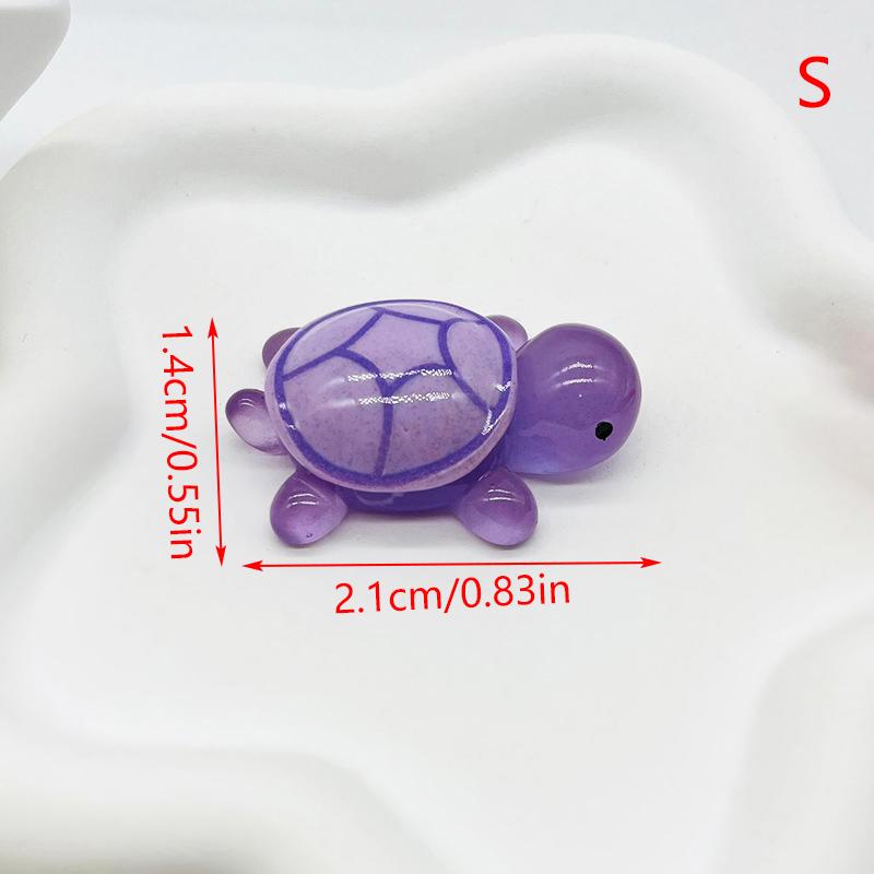 Mini Turtles Luminous Ornament Crafts Miniature Figures Tiny Turtles Micro Landscape Home Decoration Accessories Gifts
