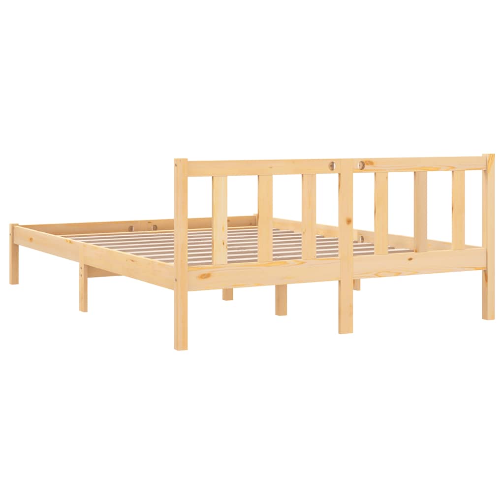 Solid Wood Bed Frame Pine Wood 160 x 200 cm