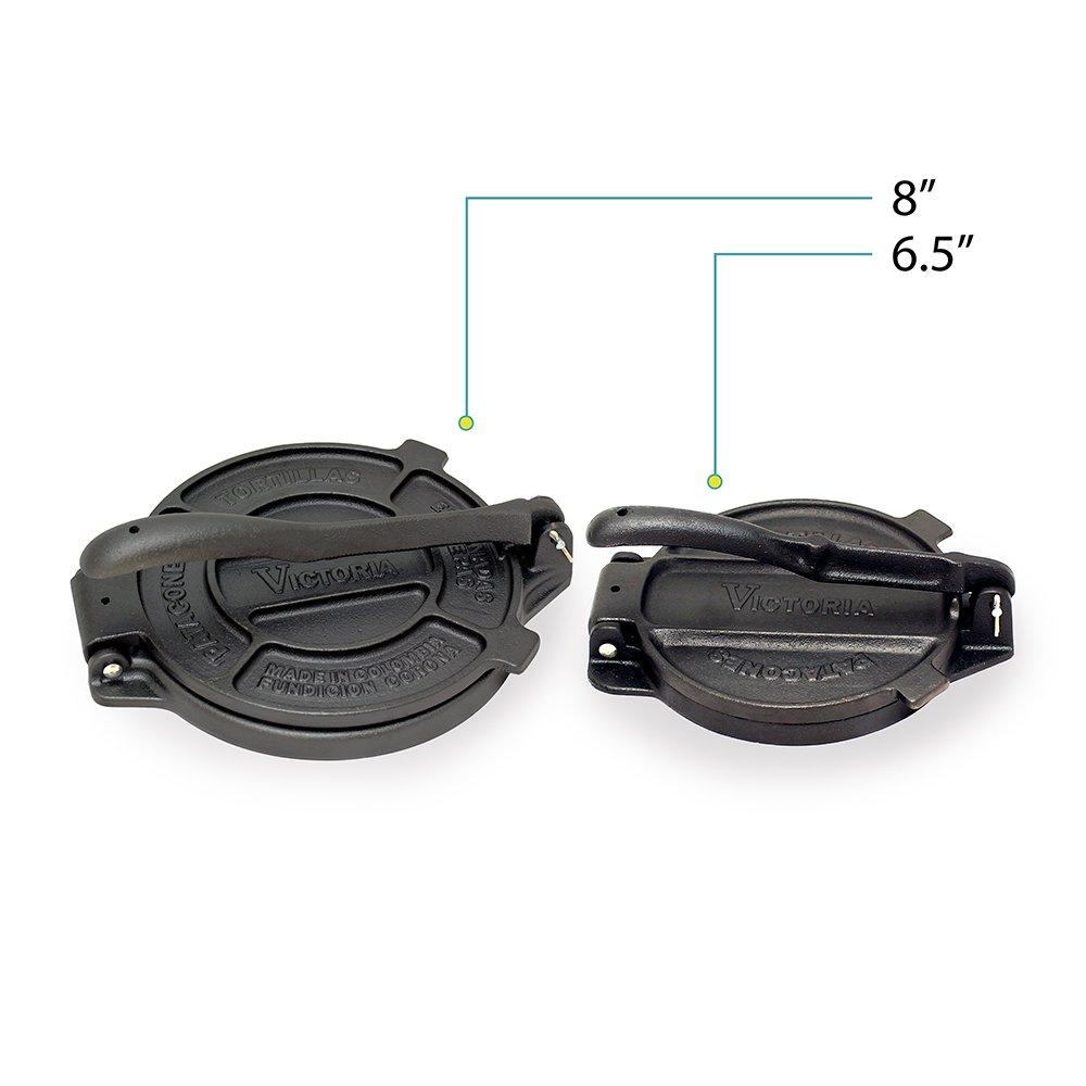 Japanese VICTORIA Inch Tortilla Press Victoria TOR002 Cast Iron Tortilla Press Taco Press Burrito Nachos Mexico Mexican Food Tortilla Chips Flaxseed