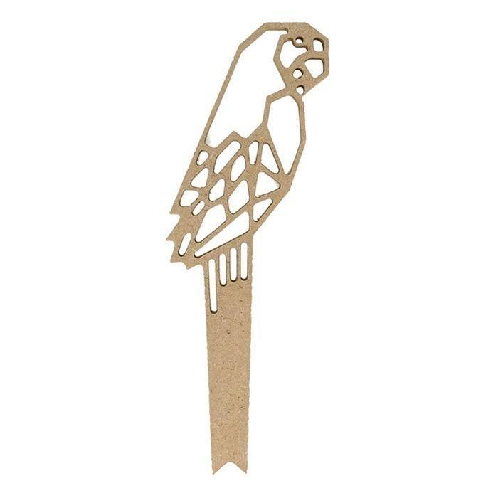 MDF Origami Wooden Silhouette - Parrot 25 Cm