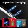 Polwlamks 65W Быстрая зарядка USB-хаб для Tesla Model Y Juniper 2025-2026, Model 3 Highland 2024-2025, 4-в-1, несколько портов и выдвижной кабель, Model Y L