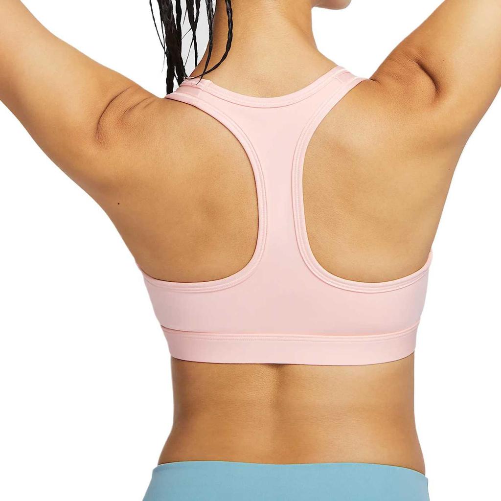 Nike Swoosh Dri-Fit Минималистичная Мода Универсальное Быстросохнущее Классическое Спортивное Белье Женское белье Светло-розовое Белое DX6822-608