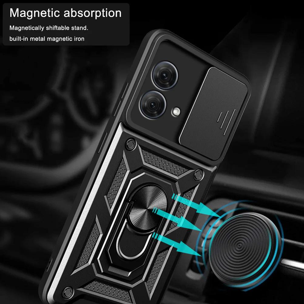 Для Motorola Чехол G84 G54 G14 E13 G73 G53 G13 G23 E22 G62 G32 G22 G52 G60 G30 G10 G51 Магнитный держатель для кольца Защитная крышка