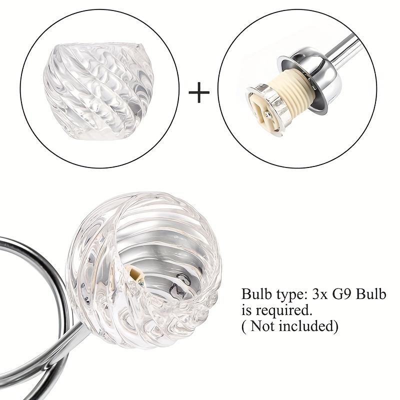 1 шт., современная абсорбирующая лампа с тремя лампами для прохода, коридора, балкона, кухни, стеклянный абажур, полузаподлицо