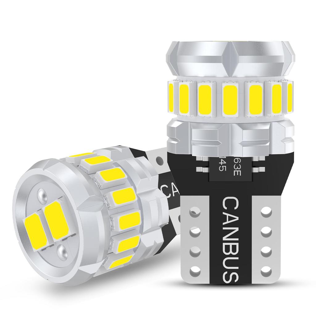 T10 LED Explosive Light, White, 2 Pcs, Built-In Canceller, LED T10, Compatible with Vehicle