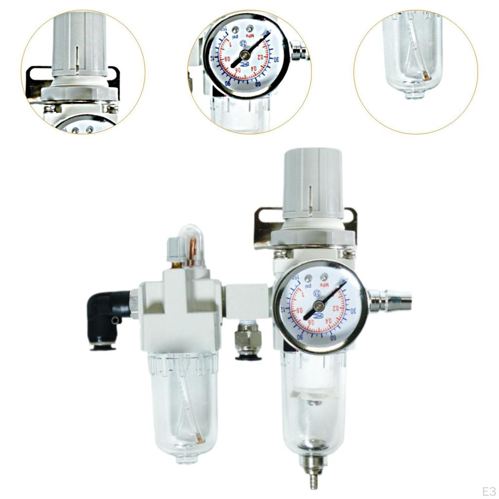 Air Compressor Water Separator Pressure Regulator Combo Wear Resistant Practical High