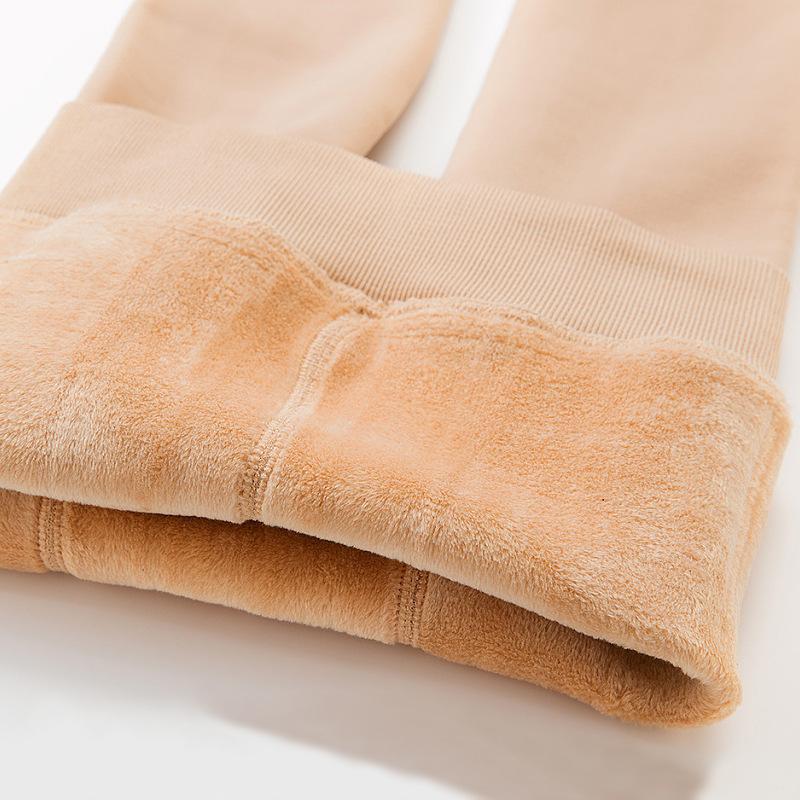 200 г утолщенные женские осенне-зимние цельные брюки, бархатные утолщенные брюки из искусственного нейлона, теплые брюки, верхняя одежда, колготки